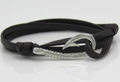 Chocolate Leather with Silver Hook